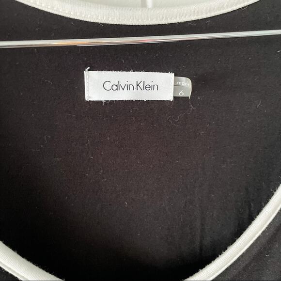 Calvin Klein drawstring waist tank jumpsuit w/ pockets black white size 6 NWT - Picture 4 of 8